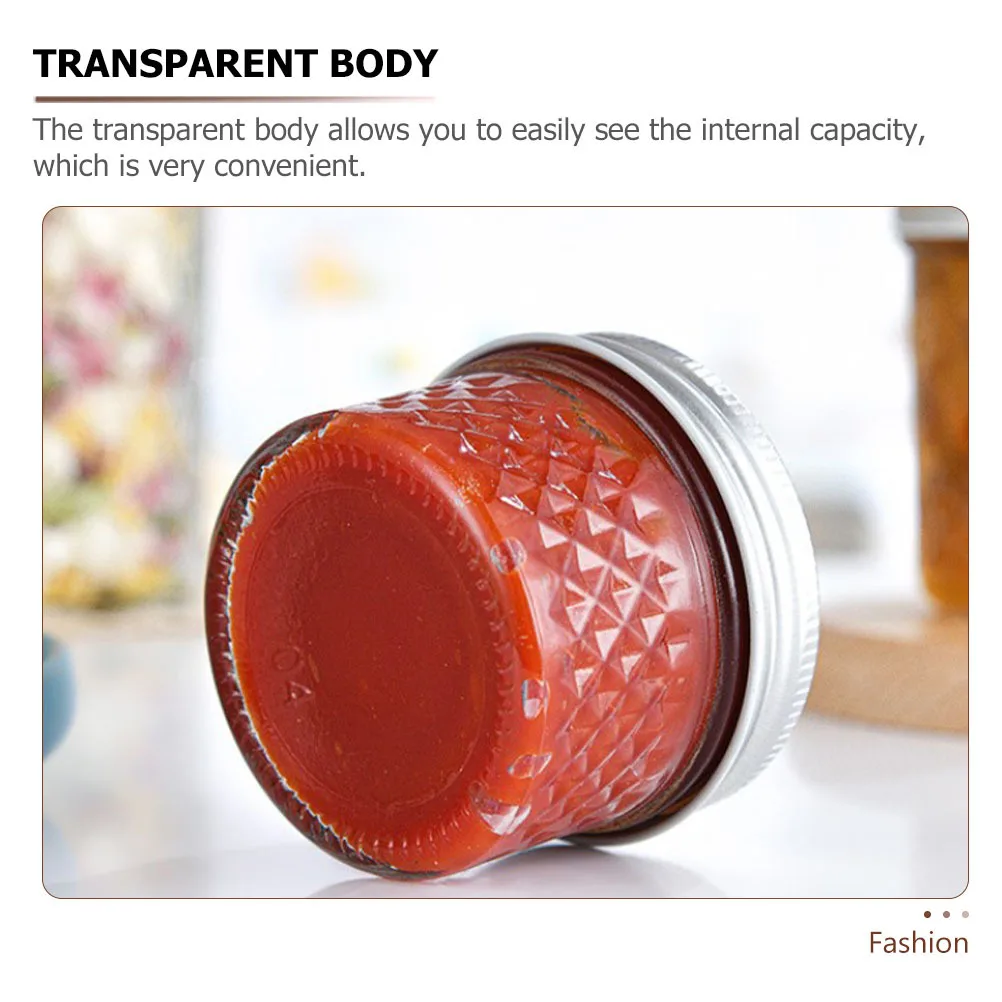 8 pçs frasco selado transparente frascos de mel pequenas garrafas de armazenamento de vidro cozinha recipientes de geléia reutilizáveis guardas frescos