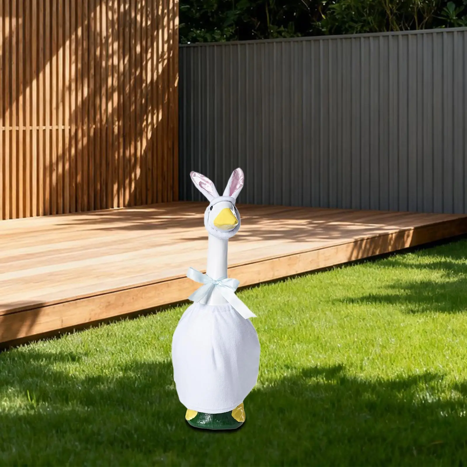 Garden Outdoor Bunny Headband Porch Goose Outfit for 23inch Yard Statue Holiday Accessories and Backyard Decorations