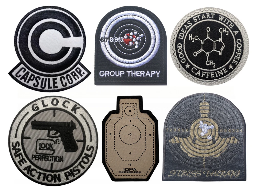 Group Therapy Patch Embroidered Emblem Morale Badges GLOCK Tactical  Combat Hook Back DIYfor Bag Vest