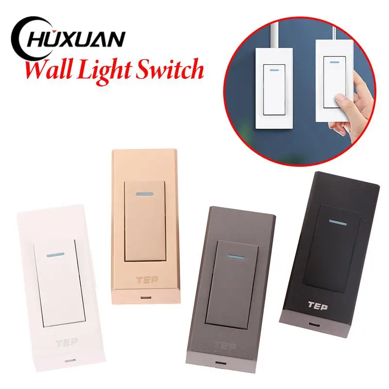 1Pc 4 Colors 1 Gang 2 Way Surface Mount Switch Wire Hanging Installation Bedside On/Off Control Lamp Panel Wall Light Switch