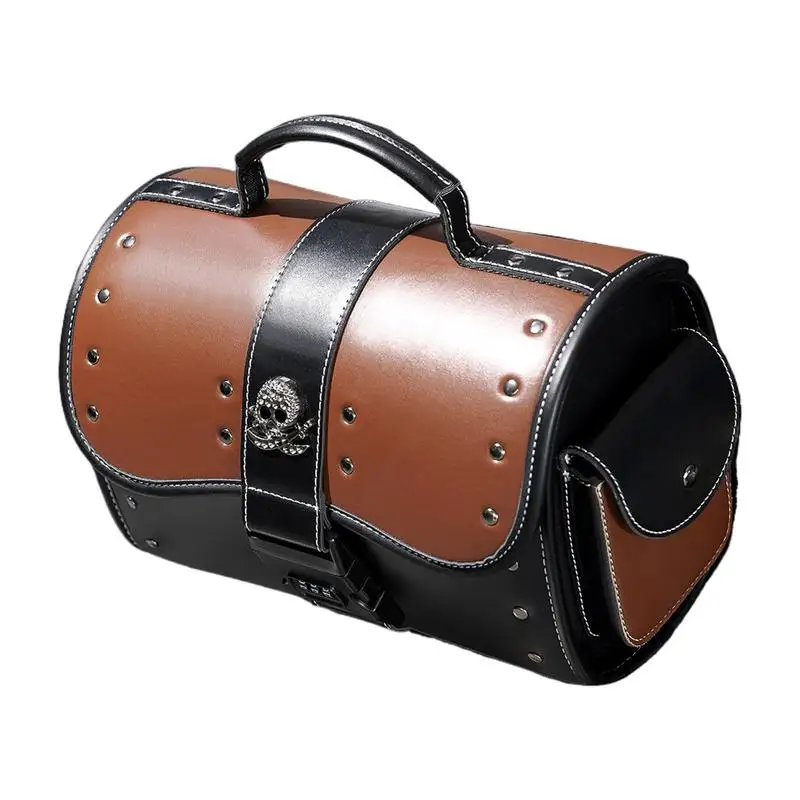 

Waterproof Motorcycle Bag Leather Handlebar Bag Tool Organizer Waterproof Motorcycle Accessories For Camping Touring Men Women