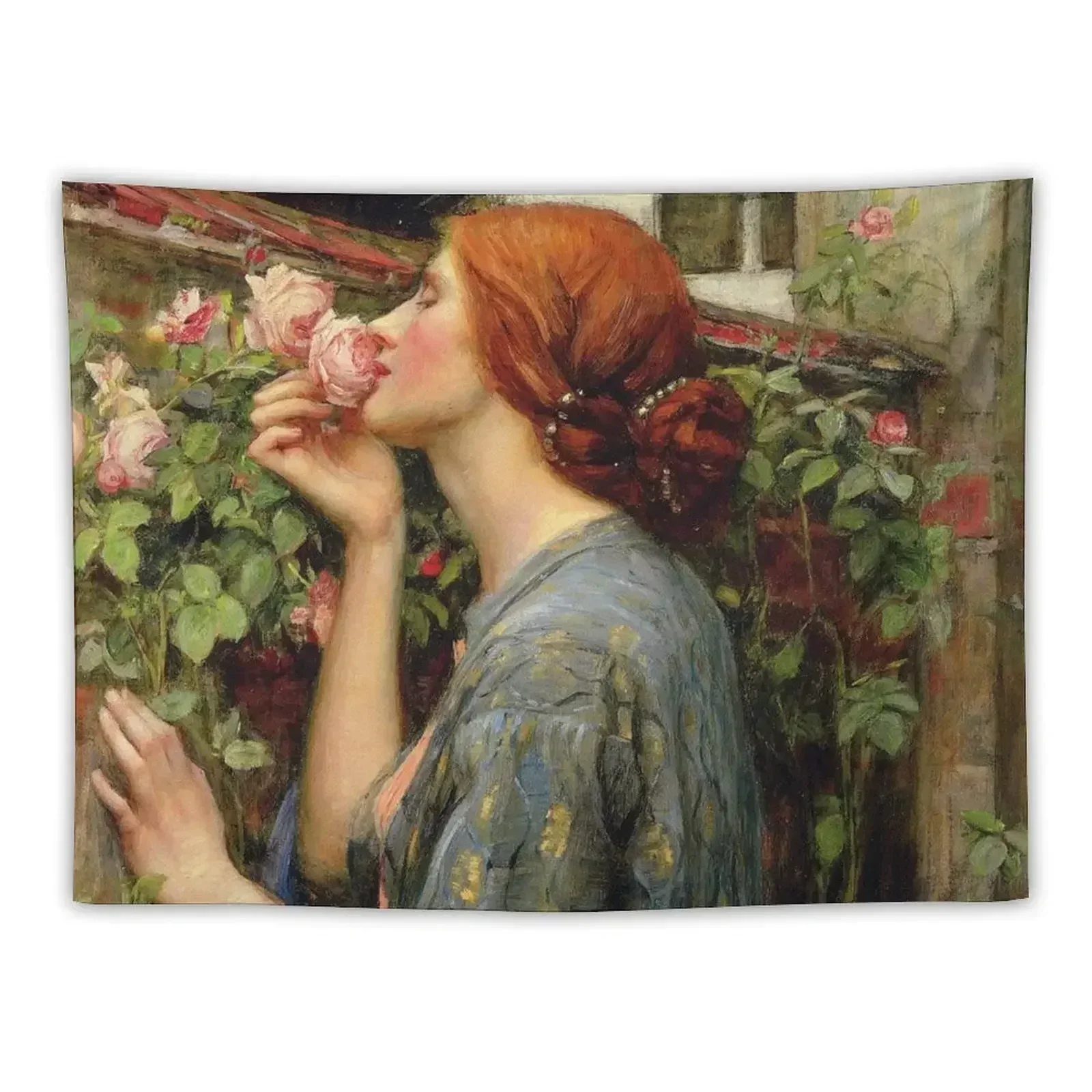 

The Soul of the Rose -John William Waterhouse Tapestry Room Aesthetic Decorations For Your Bedroom Tapestry