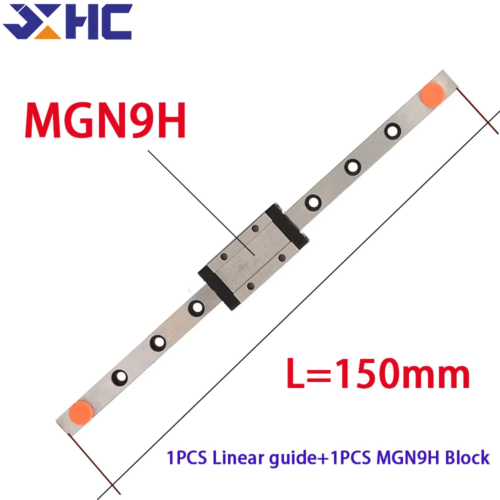 

MGN9H MGN9 Miniature Stainless steel Linear Guide Rail +Slider Block L=150mm For 3D Printer part MGN9H Linear railway CNC parts