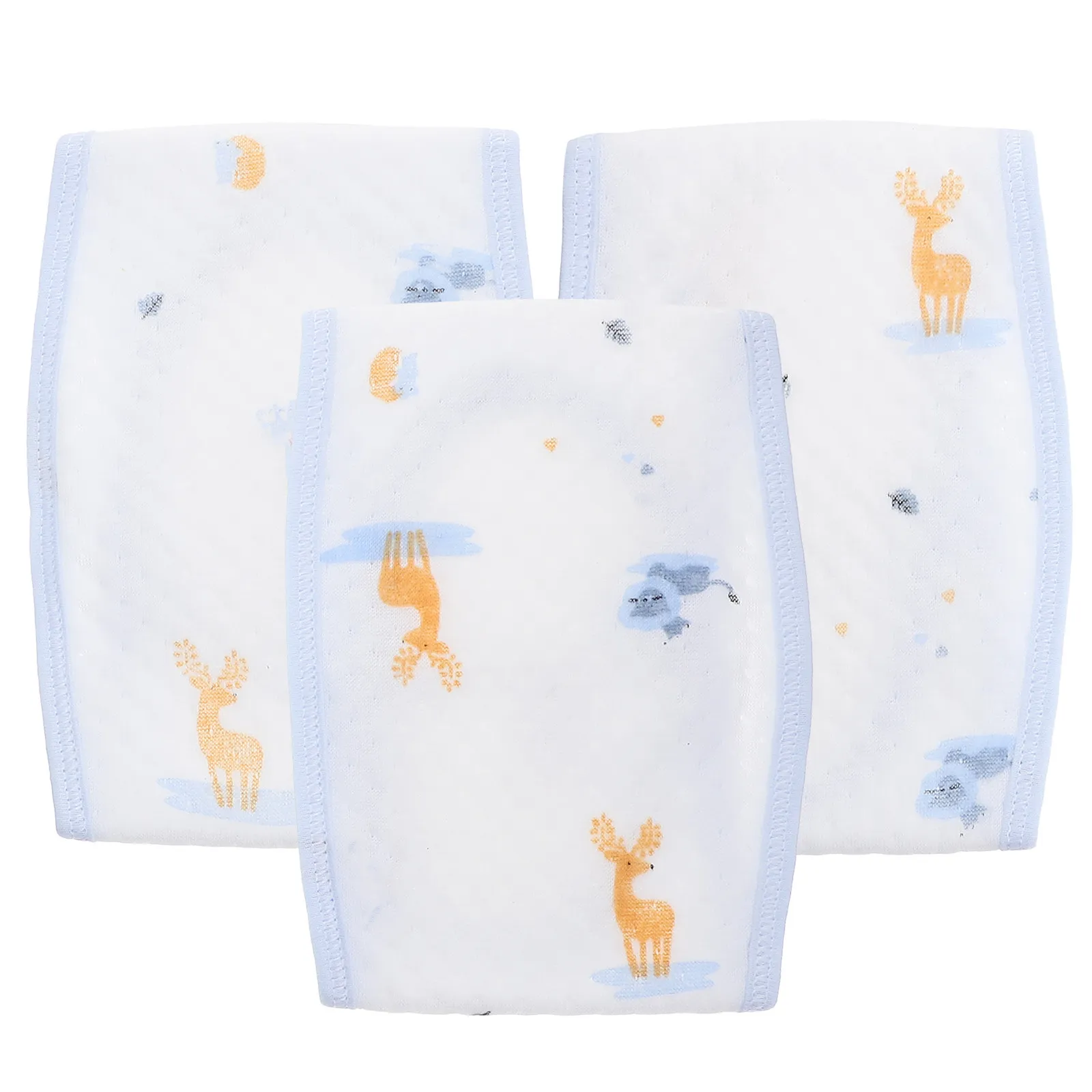 

3 шт. хлопковых повязок на живот для новорожденных с принтом, теплые защитные повязки для малышей, для использования на улице и в помещении