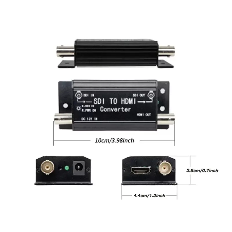 SDI-zu-HDMI-Konverter in Industriequalität, 1080P bei 30 Hz – verlustfreie 3G-HD-Konvertierung, unterstützt Kameras, Projektoren