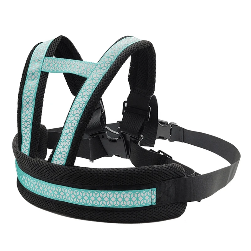 Cinturón de seguridad Universal para motocicleta para niños, con tira reflectante para asiento trasero, Asa de agarre, arnés ajustable QX2D