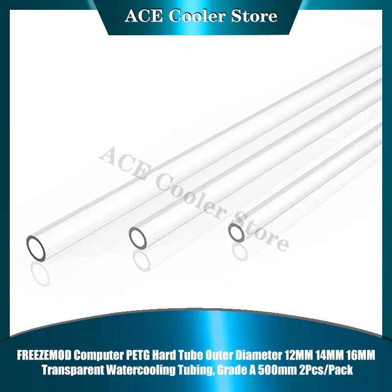 

Компьютерная жесткая трубка PETG, внешний диаметр 12/14/16 мм, прозрачная трубка водяного охлаждения, класс А, 500 мм, 2 шт./упак.