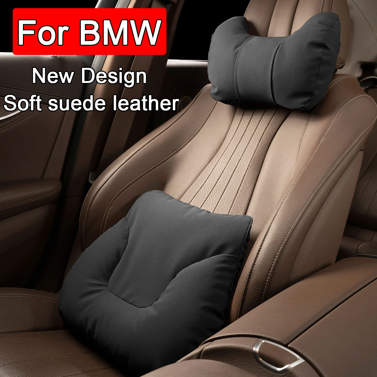 Новый дизайн автомобильной подушки для шеи, поддержка сиденья, защищает поясничную подушку для спины и талии для BMW X1 X3 X4 X5 F30 F20 F21 F07 F10 1 3 5 7 серии