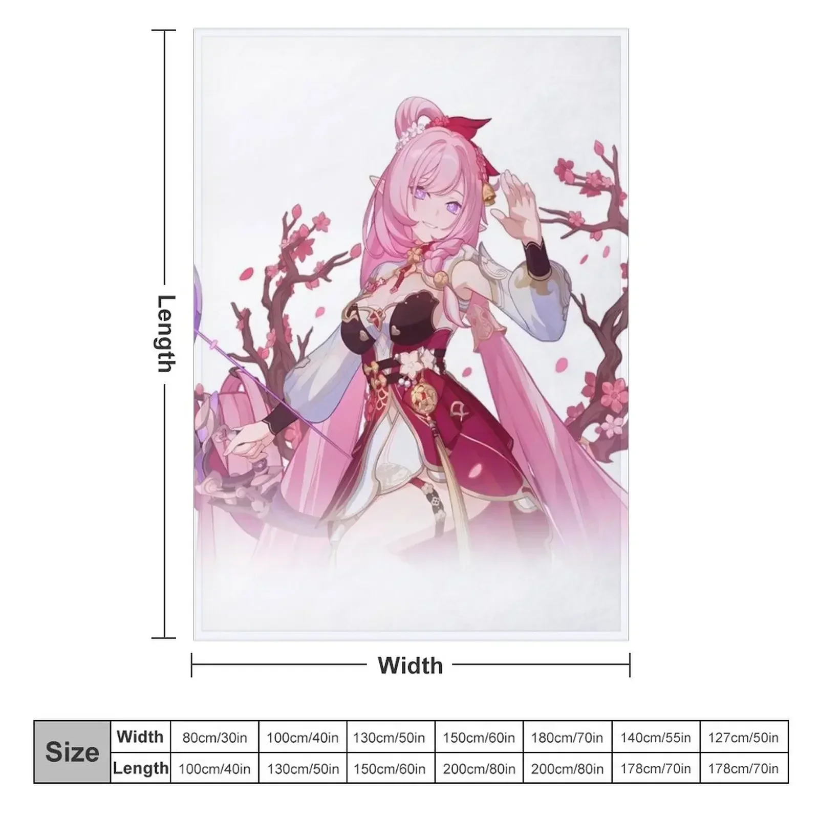 Honkai Impact 3rd Elysia Herrscher of Human Ego Peachy Spring Throw Blanket Hairy Weighted Decorative Sofas Giant Sofa Blankets