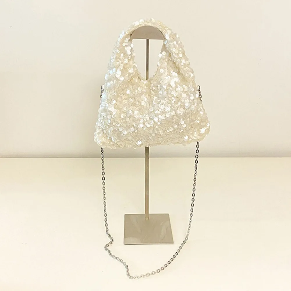 High Quality Glamorous Evening Bag Sequins Design Shining Crossbody Bags Solid Color Women's Shoulder Bag