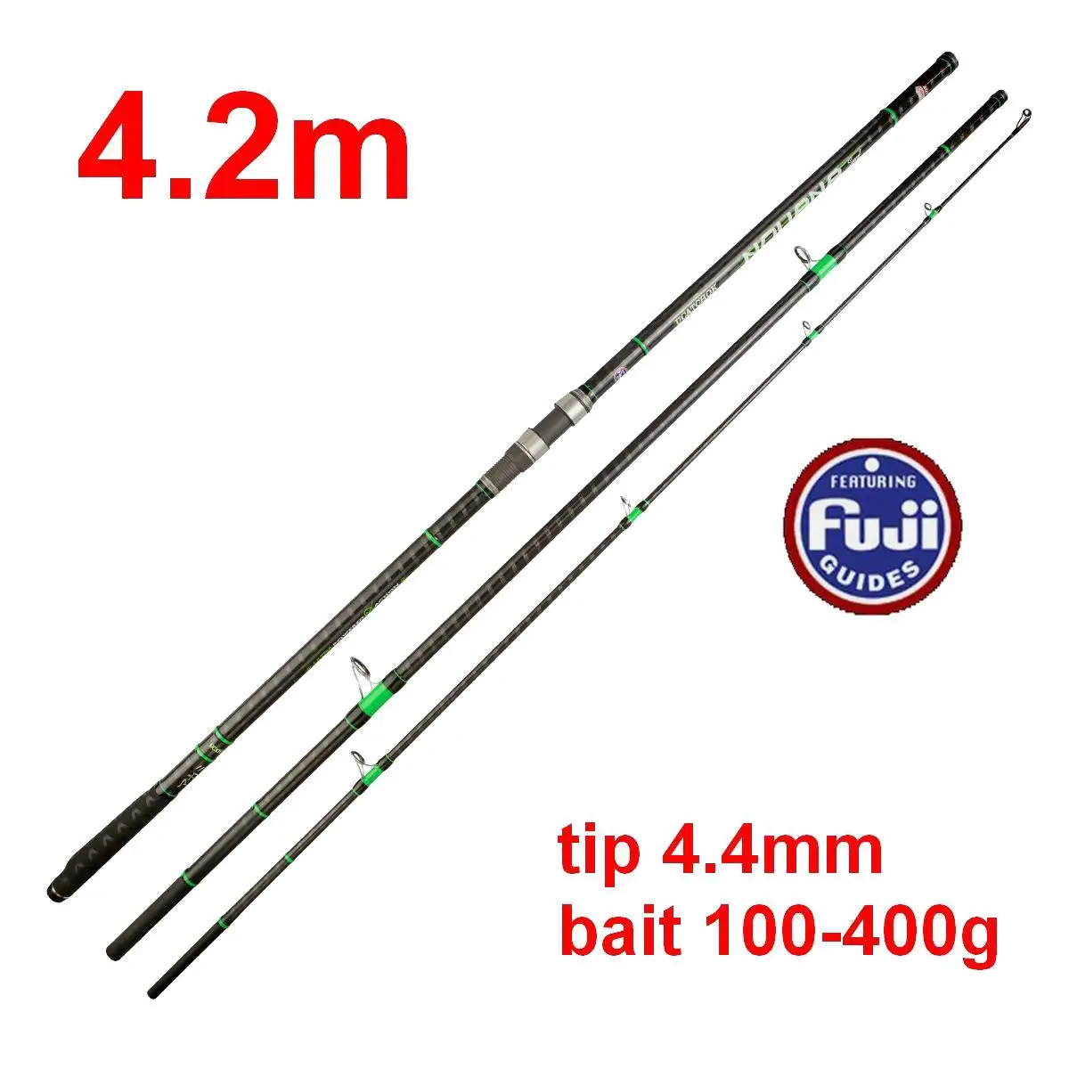 ZZ262 Fuji CR CC Rings Seat 4.2m 780g Carbonfiber SurfCasting Surf Casting Rod Tip Dia. 4.4mm Butt 25.5mm Bait 100-400g Max 600g