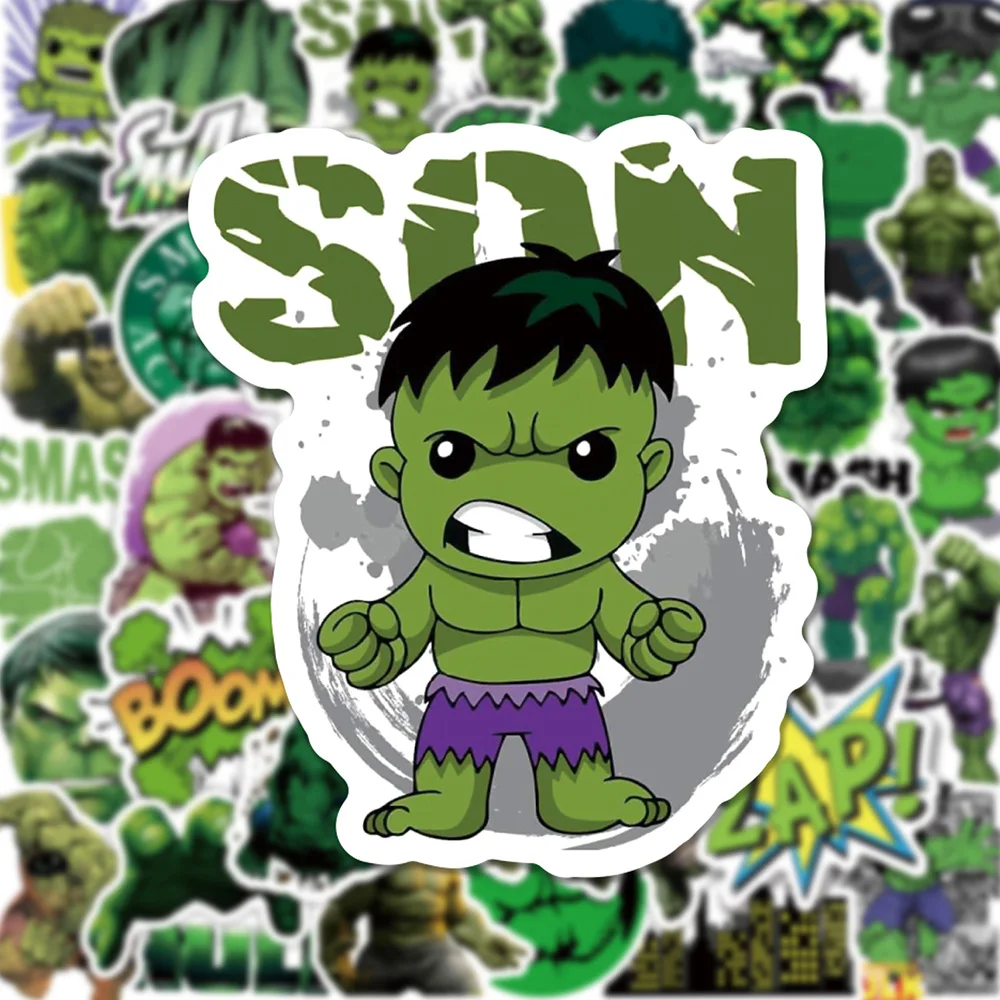 10/30/50pcs Disney Movie The Hulk Stickers Cool Super Hero Cartoon Sticker Phone Laptop Luggage Fun Graffiti Decals for Kids Toy