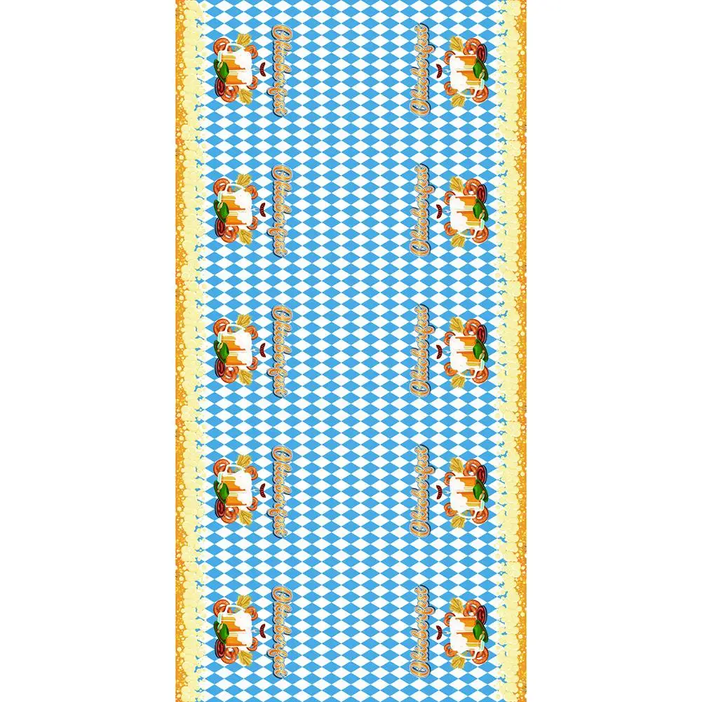 Bavarian Oktoberfest Party Tablecloth Protects Tables from Spills and Scratches Blue and Bavarian Flag Check 108 x 54 Inch