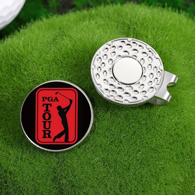 Creative Golf Hat Clip Magnetic Buckle Magnetic Golf Ball Marker Hat Clip Clothing Baseball Cap Decorative Jewelry Accessories