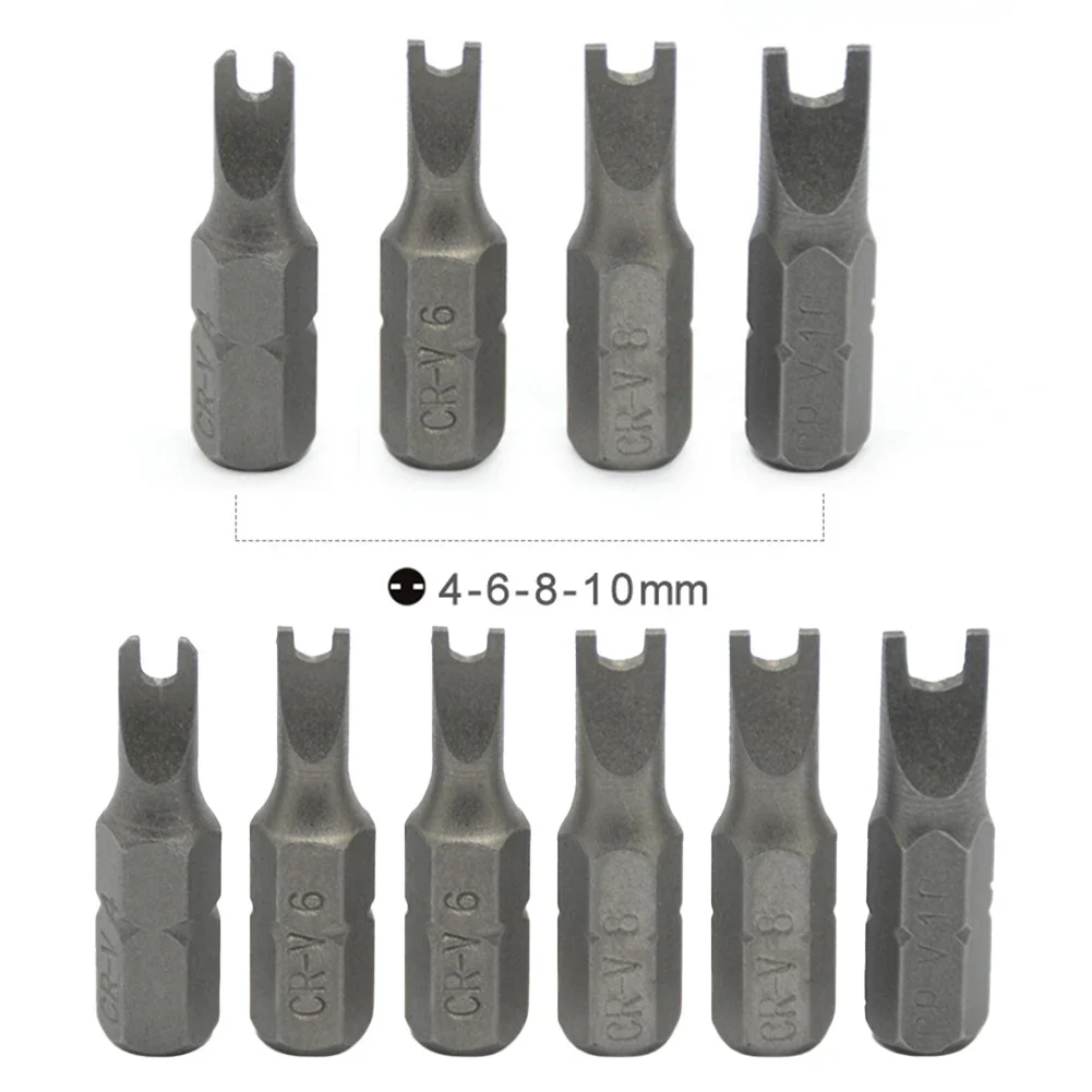 Ten Piece U Type Screwdriver Bits Featuring Standard Hex Shank A Must Have Tool for Mechanics and Electricians