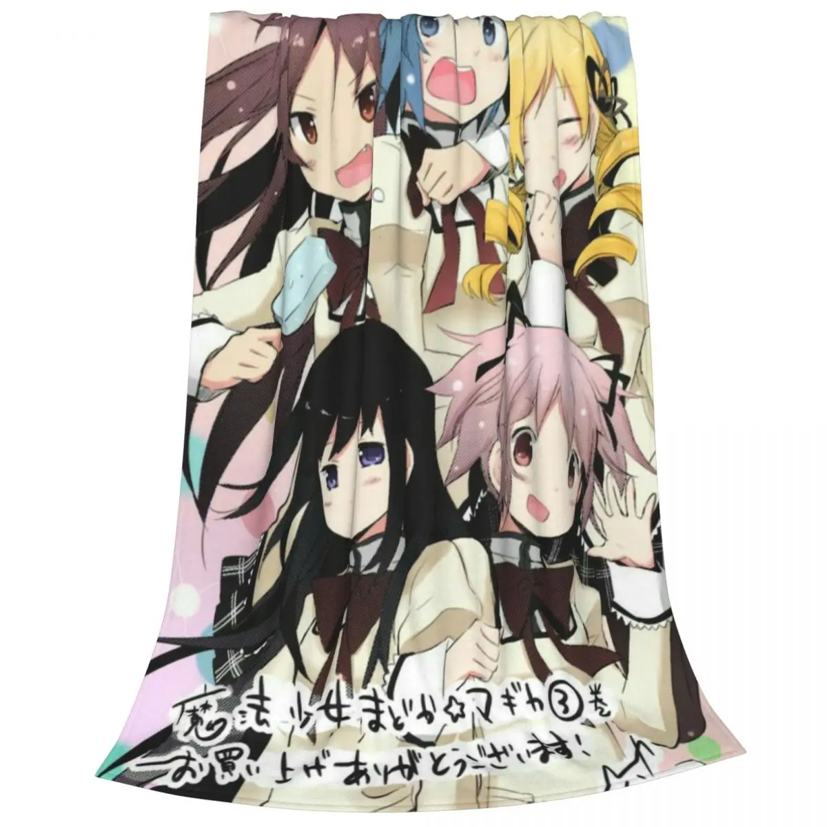 Puella Magi Madoka Magica Blanket Flange Textile Decor Portable Super Soft Throw Blankets for Home Office Plush Thin Quilt