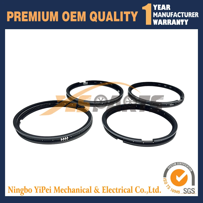 

4 Sets STD Piston Ring Set For Kubota V1902 Engine