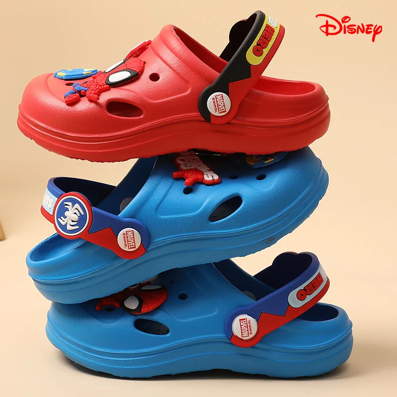 

Disney Slippers Children's Hole Shoes Summer Spiderman Boys Indoor Non-slip Sandals Children's Outdoor Wear Beach Shoes Size15-2