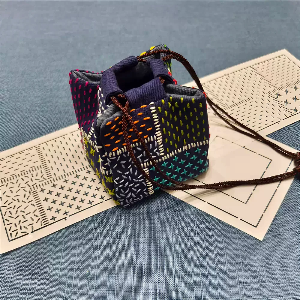 tea set bat soft Embroidery  Stencil Sashiko Quilting Templates Reusable PET formwork for Embroidery fabric drawing tool