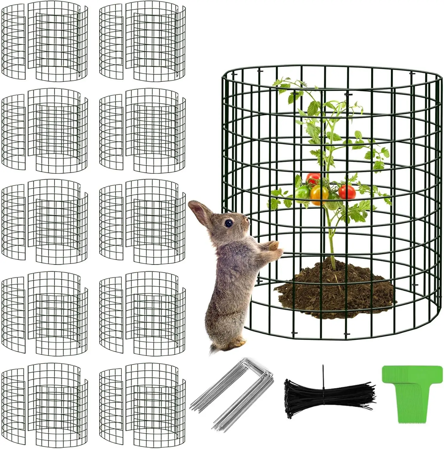 

30 металлических сетчатых каркасов для защиты растений в саду, предотвращают посещение цветов и овощей животными