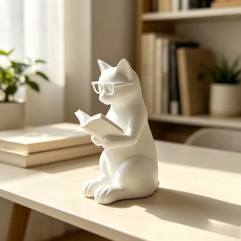 3D Printing Mockup - 2026 Newest 3D Printed Reading Cat