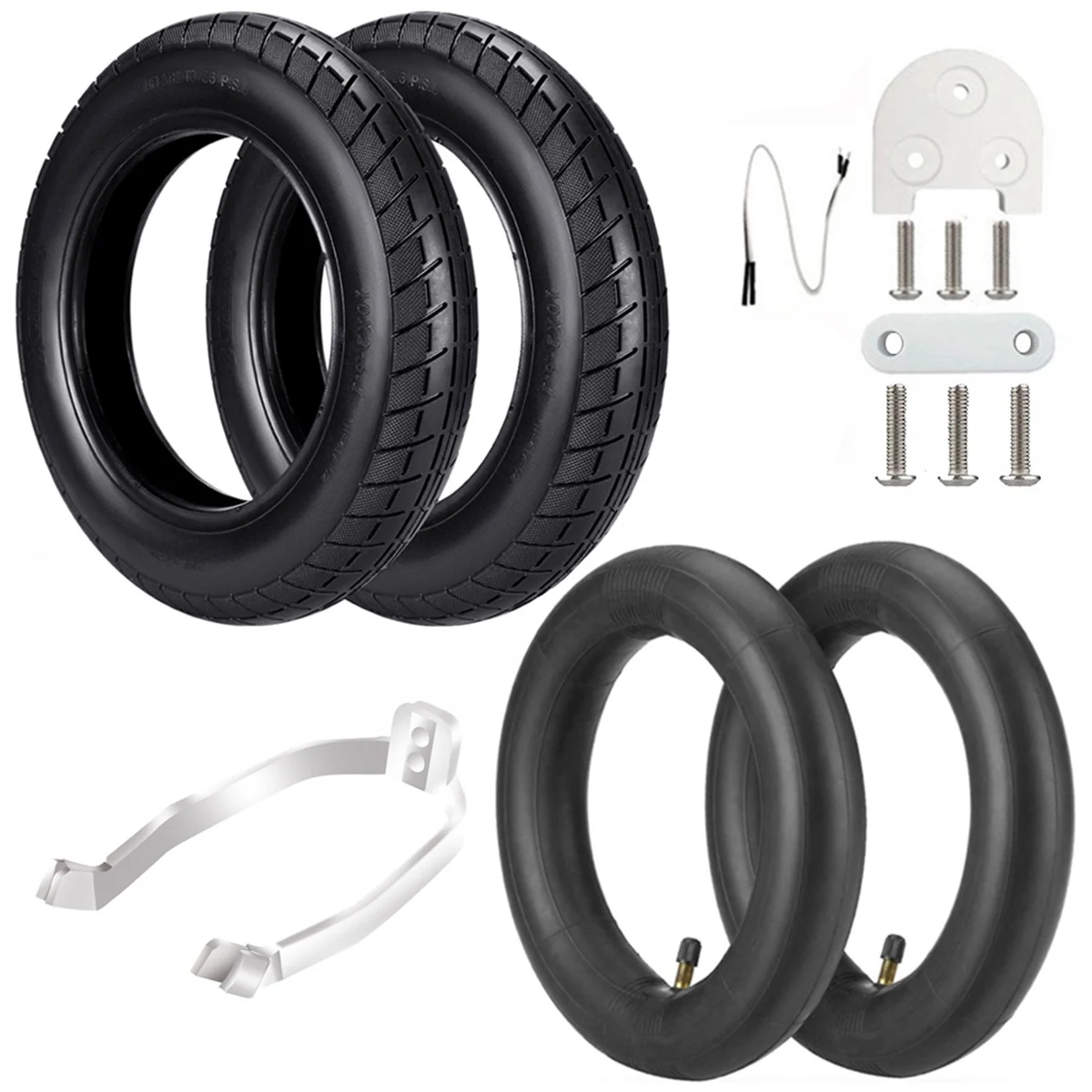 

For M365 PRO Electric Scooter 10 Inch Tire Wheel 10 Inches Modified Tire Reinforced Stable-Proof Outer Tyre,White