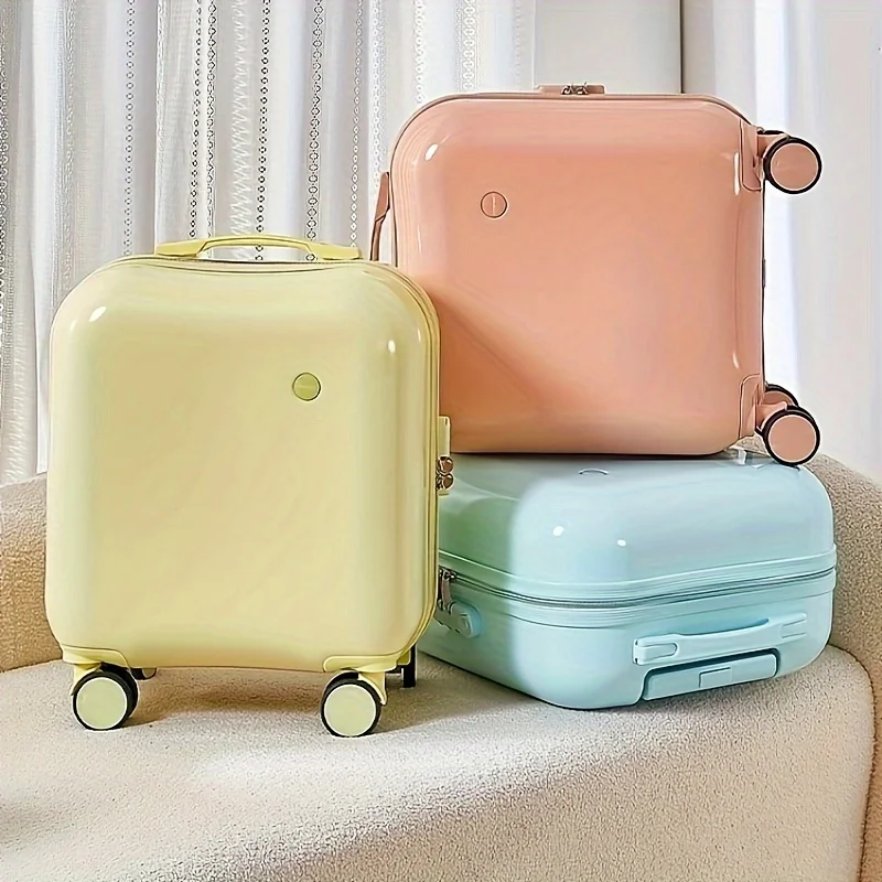 HOMEFISH 18" Lightweight Carry-On. Durable PVC, Quiet Spinner Wheels & TSA Lock. Perfect for Travel & Business!