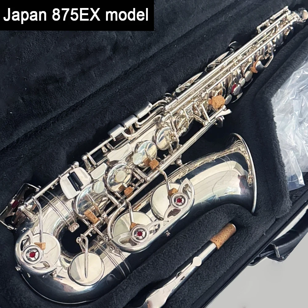 

Japan Alto saxophone 875EX Eb-flat high-quality silvering Professional brass musical instruments Alto sax band play with case