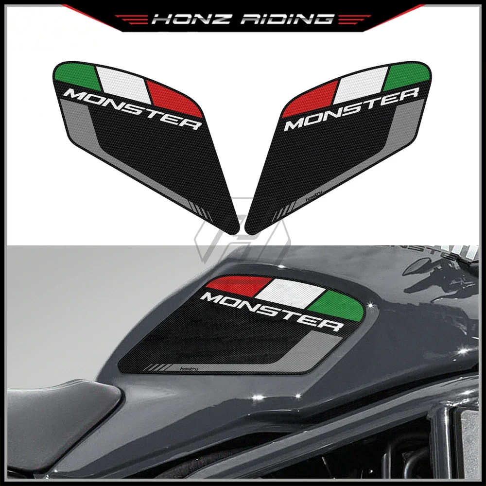 For Ducati Monster 797 821 1200 2017-2019 Sticker Motorcycle Anti-slip Side Tank Pad Protection Knee Grip Mat