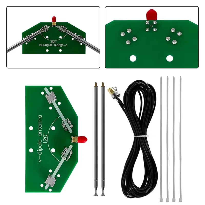 AB66-V-Dipole Antenna 137Mhz V-Shaped Dipole Antenna For Horn Rod Antenna Dipole Antenna Signal Reception A
