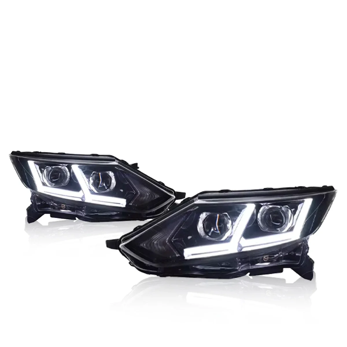 TYPY New LED Headlight Upgrade Modified Full Head Lamp For Nissan Qashqai 2016-2017 Turn Signals Daytime Running Lights