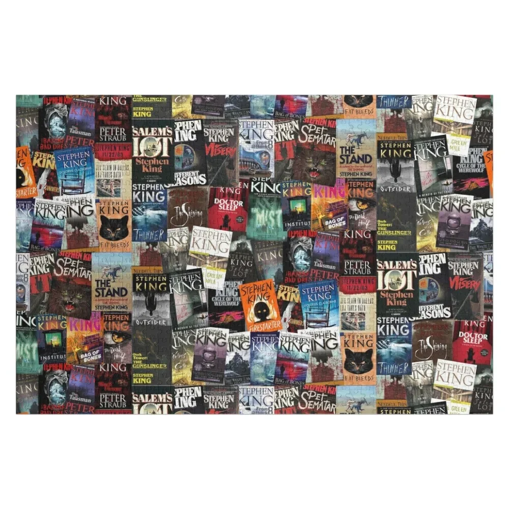 Stephen King Book Covers, Horror Bookworm Jigsaw Puzzle Photo Custom Christmas Toys Animal Puzzle