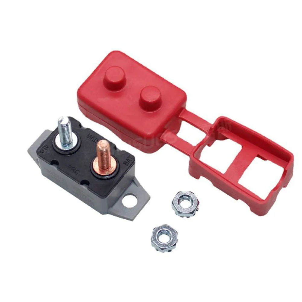 Circuit Breaker Auto Reset Plastic Cover 6V-28V Automatic Reset Dual Battery Fuse IP66 Overload Protector 10A-50A AMP