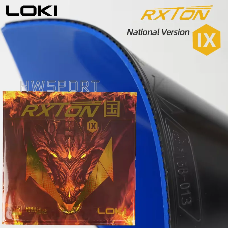 Резиновая накладка LOKI RXTON IX для настольного тенниса, национальная клейкая резина для пинг-понга, лист RXTON 9, голубая губка