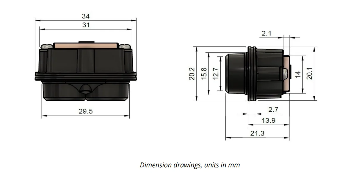 SF000/B Ultra Small and Ultra Light 8.8g Lightware SF000B 50m LiDAR Ranging Sensor
