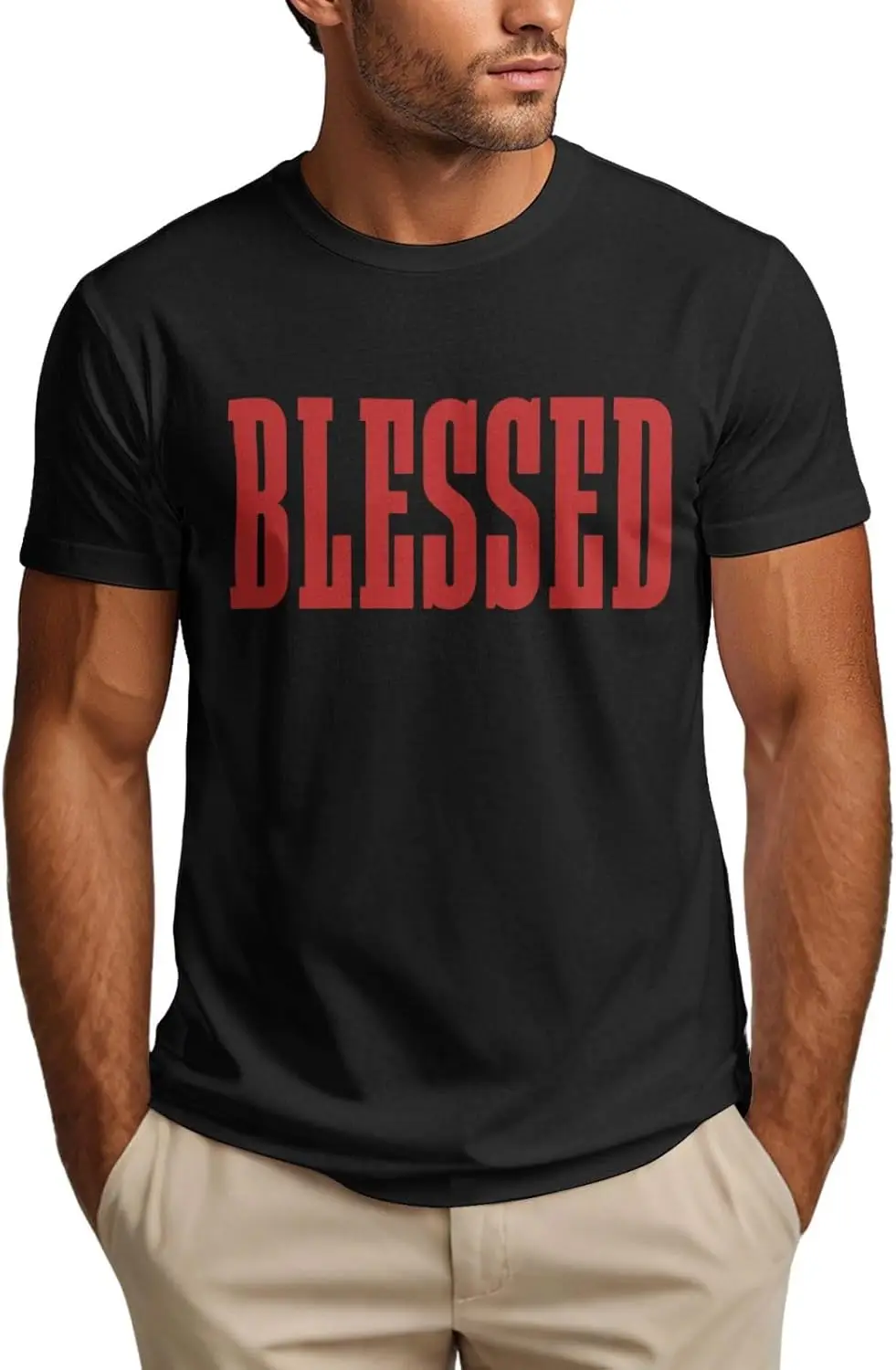

Blessed Vintage Shirt Christian Faith Forever Mens T-Shirt