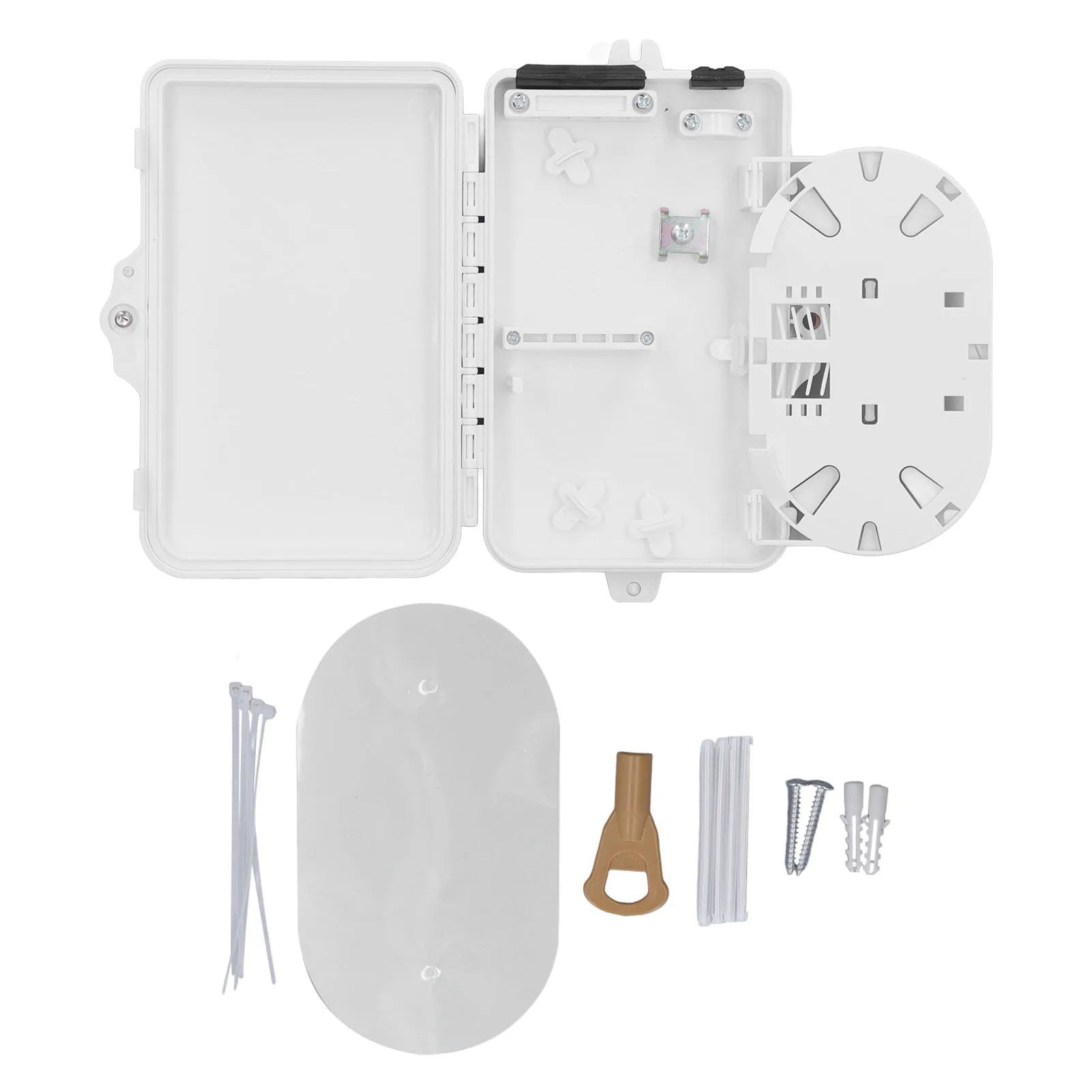 Fiber Distribution Box 4 Core IP65 Waterproof Wall Mount Fiber Optic Terminal Box ABS for Indoor Outdoor