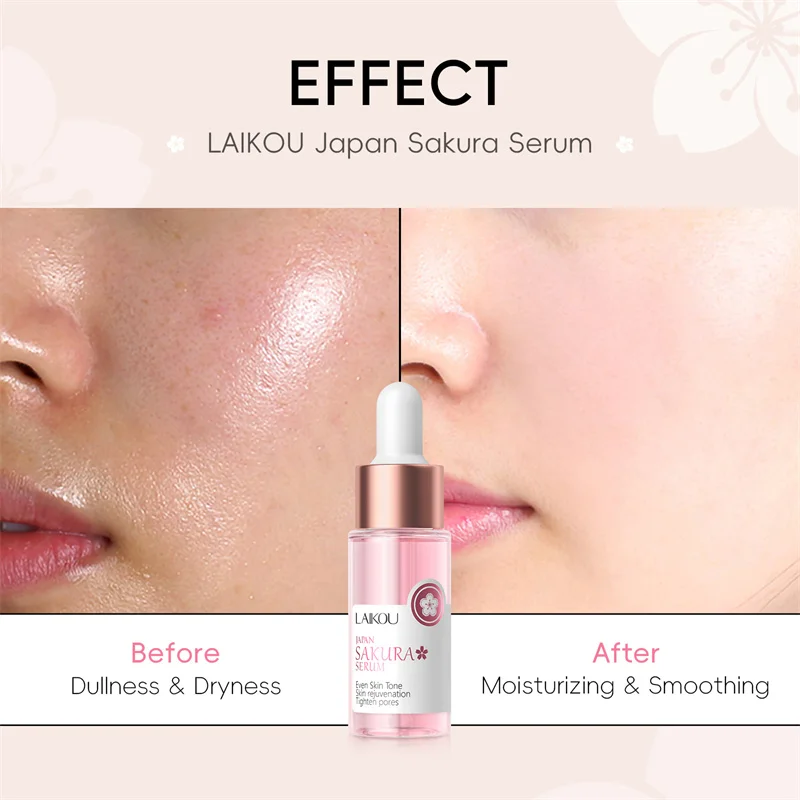 Sakura wybielające serum do twarzy 30ml nawilżające zapobiegające wysuszeniu olejek eteryczny do twarzy zwiększający elastyczność gładka zmiękczająca pielęgnacja skóry