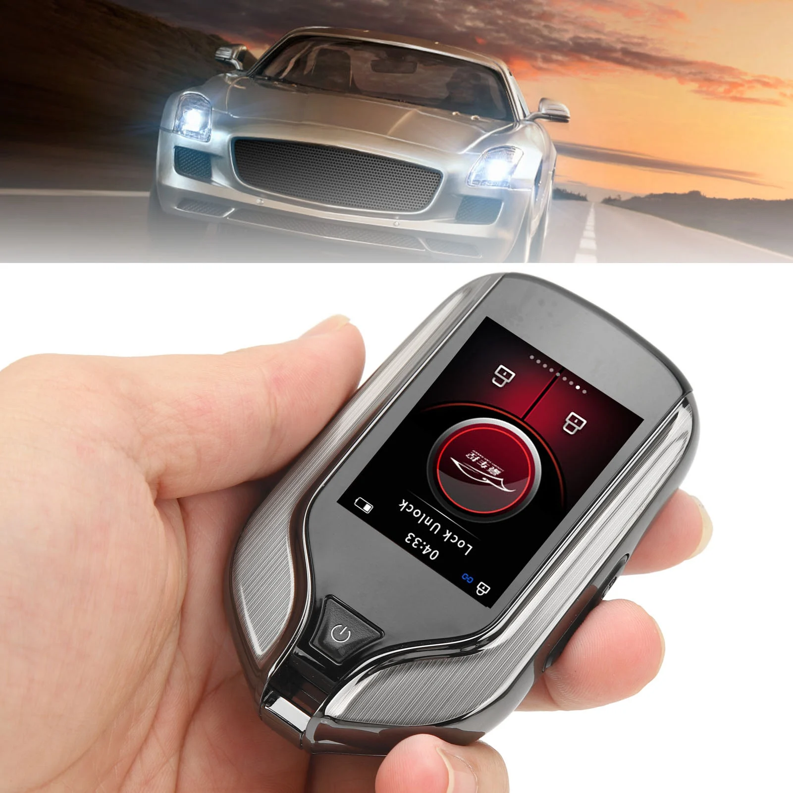 MA‑100 LCD ouch Screen Smart Key Remote Keyless Entry for All Start Stop Engine Button Models Aluminum Alloy LCD Car Key