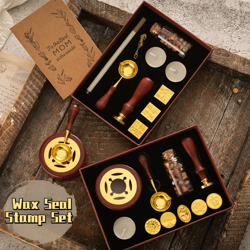 High Quality Wax Sealing Stamp Set,Widely Used Practical Exquisite Sealing Stamp Kit Rust Prevention Retro with Replaceable Head