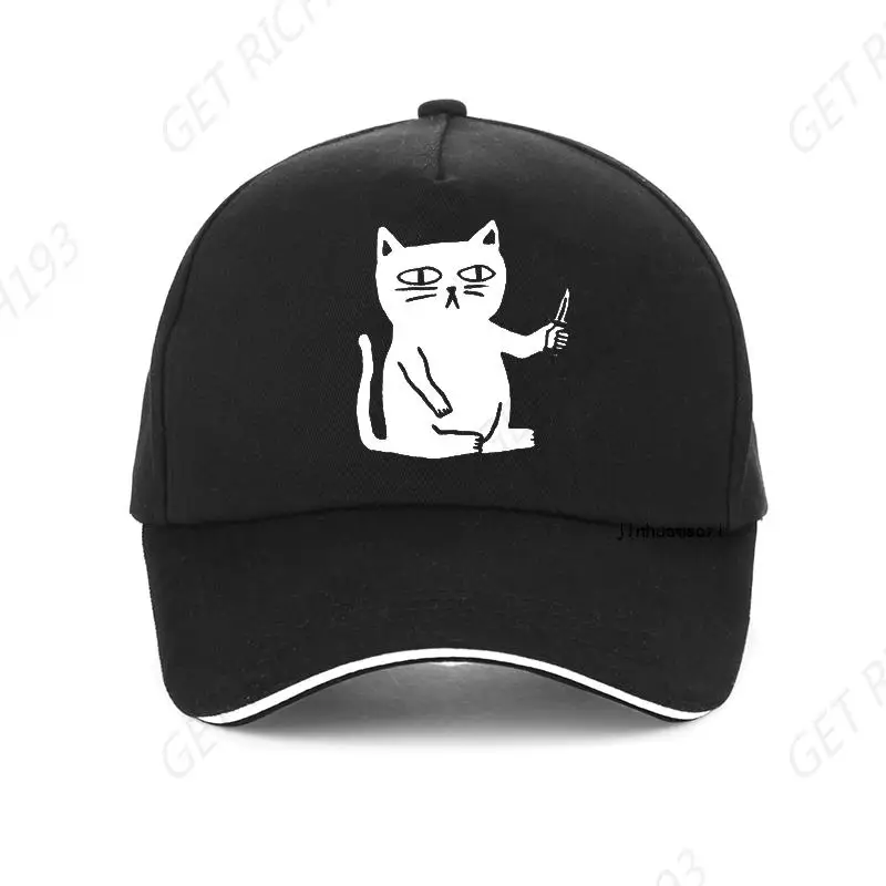 

Fashion Brand Street Adjustable Lovely Cartoon Cat Baseball Cap Cool Men Women Hip Hop Hat For Pets Owner Animal Lovers