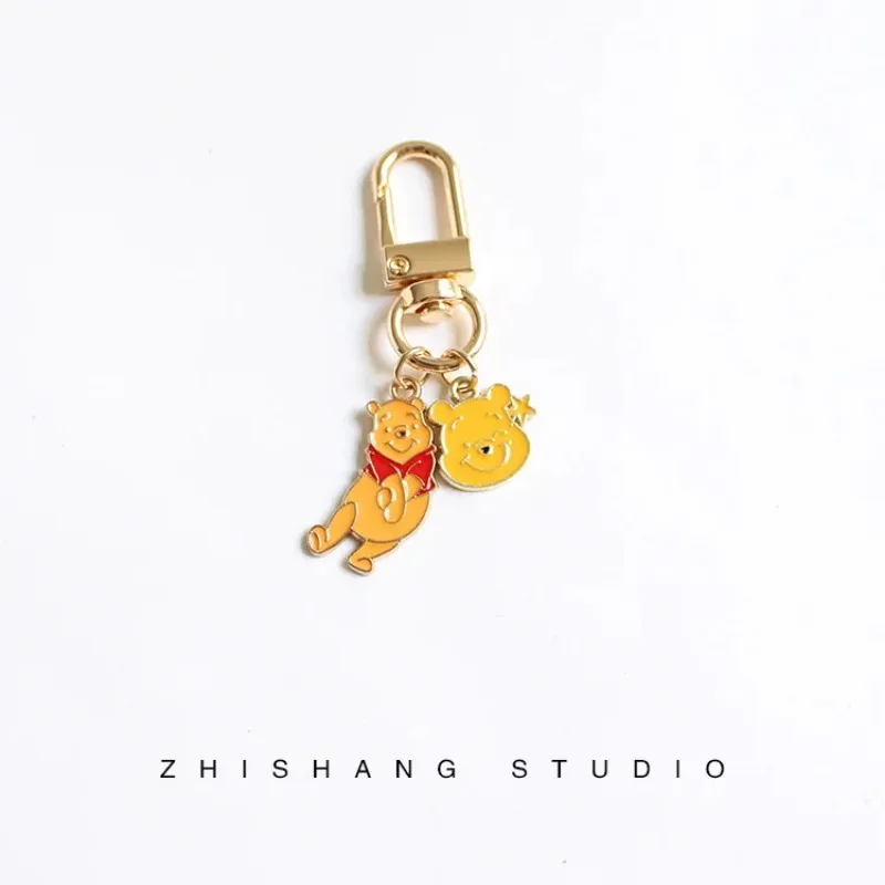 Disney Winnie The Pooh Keychain Piglet Tigger Eeyore Fashion Keychain Kawaii Cartoon Cartoonbackpack Car Chaing Pendant Ornament