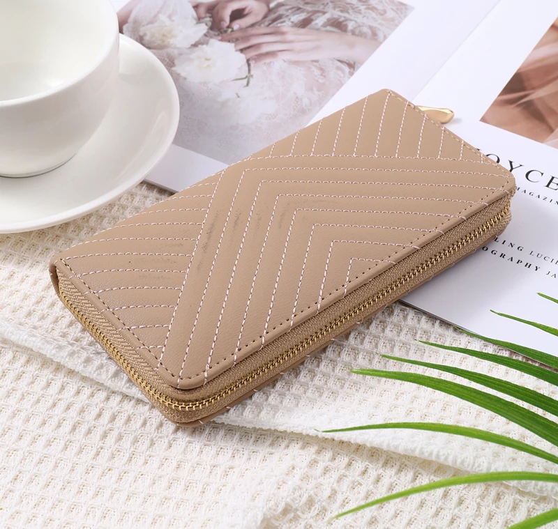 Long3pcs  Wallets Women PU European And American Quilting Brief Multifunctional Protable Card Holder