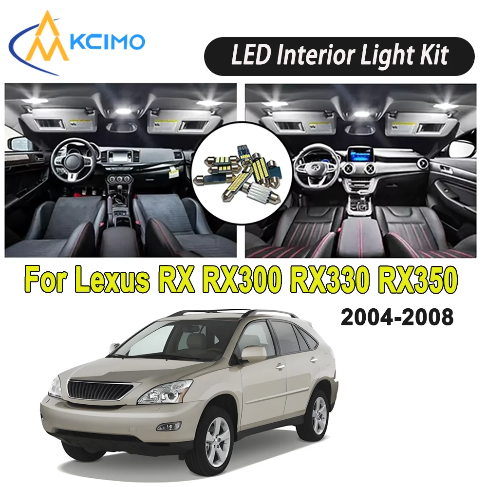 

New Light Bulb For Lexus RX RX300 RX330 RX350 RX400h (2004-2008) Premium Bright LED Interior Dome Map Trunk Light Kit Car Led