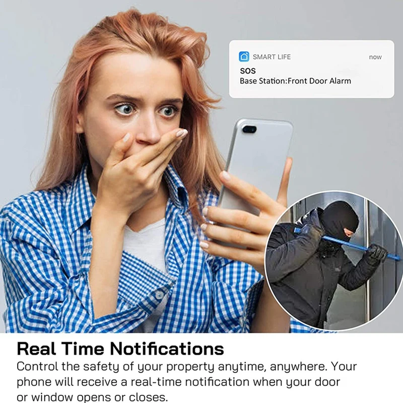 ملحق مستشعر حركة كاشف الحركة الذكي PIR لنظام إنذار أمان WIFI + RF433 يعمل بالطاقة Tuya