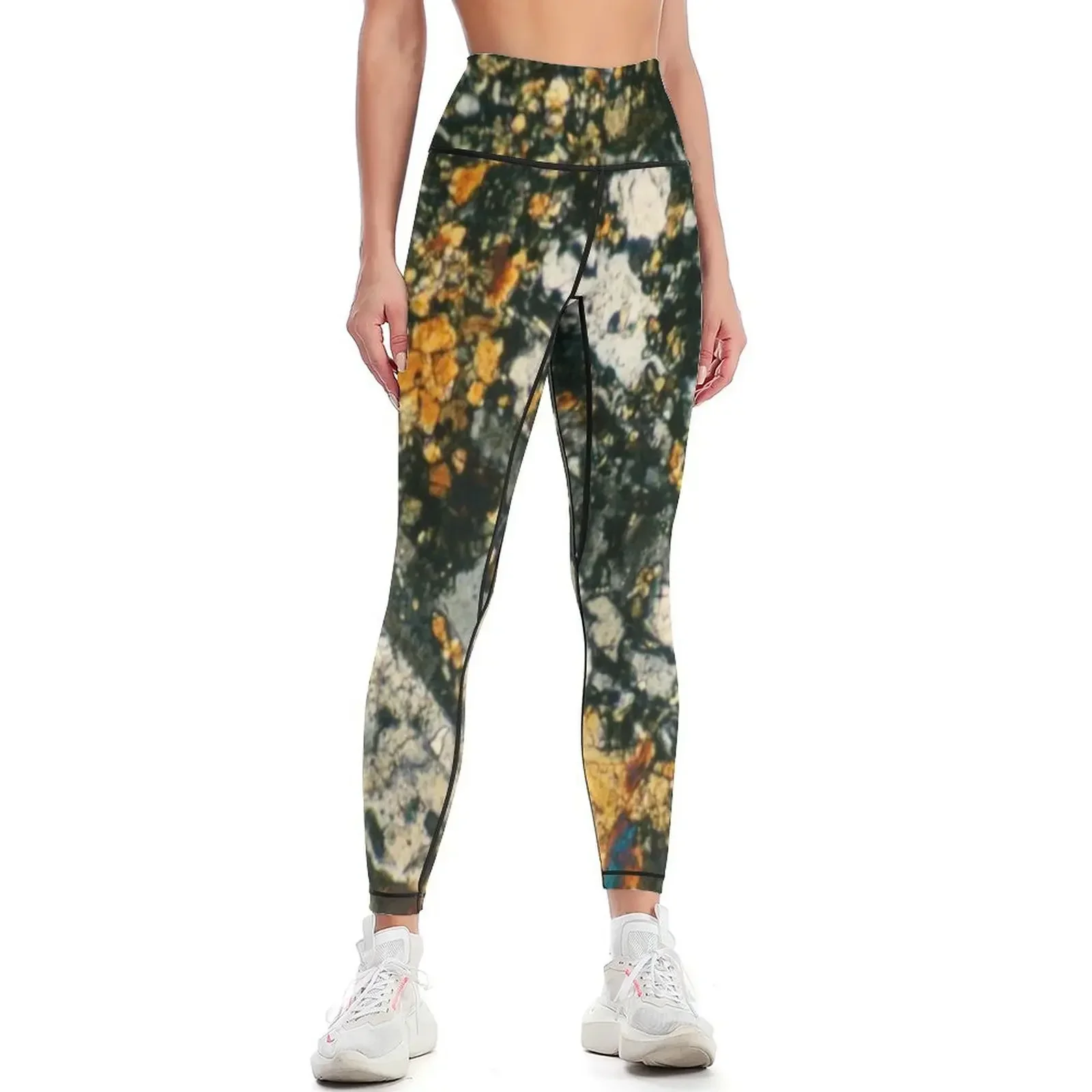 

Feldspar Thin Section Geological Mineral Art Leggings Legging sexy woman gym womans Golf wear Womens Leggings