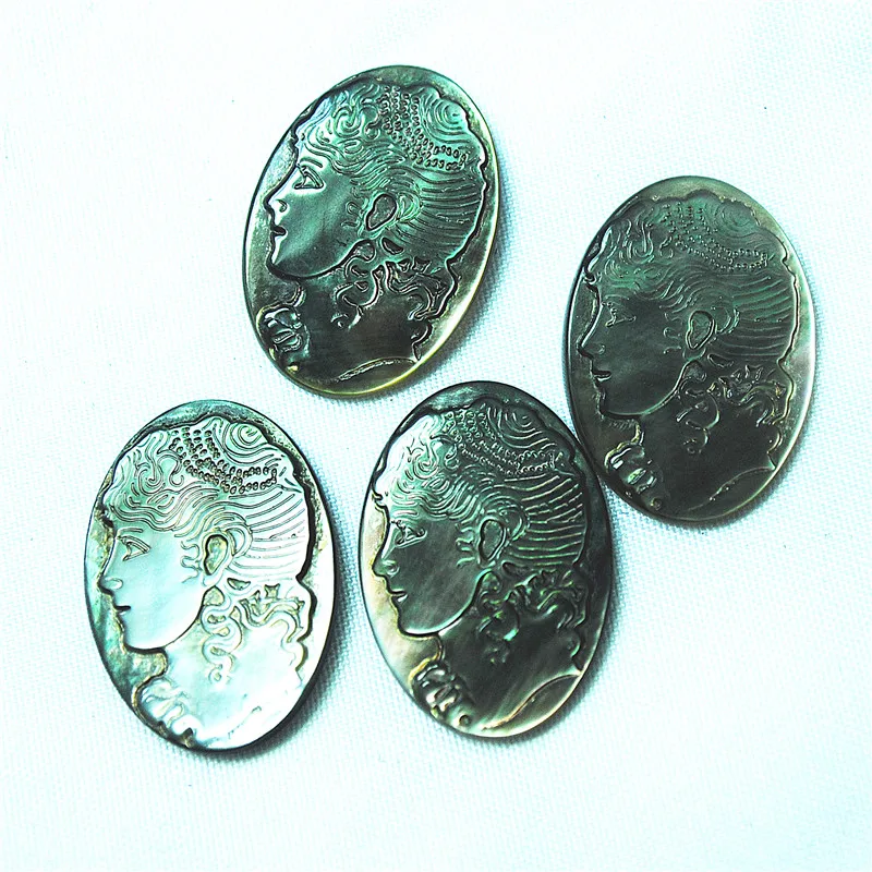 3PCS Nature Seawater Shell Cabochons No Hole On Surface 18X25MM DIY JEWELRY MAKING ACCESSORIES