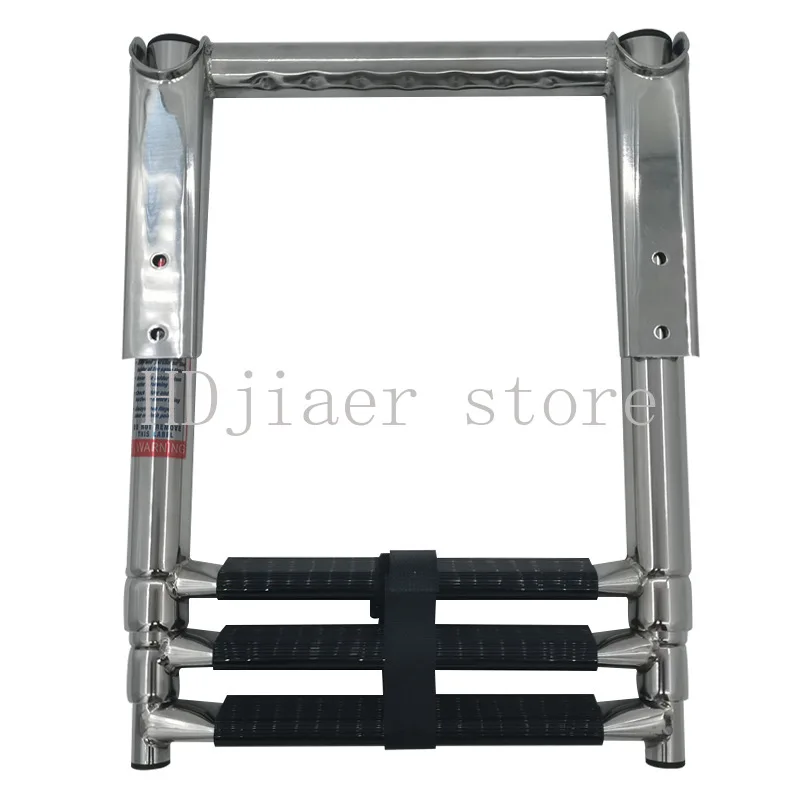 

Telescoping Folding 304 Stainless Steel Ladder 3-Step - Hidden Design for Swimming Pool Yacht RV