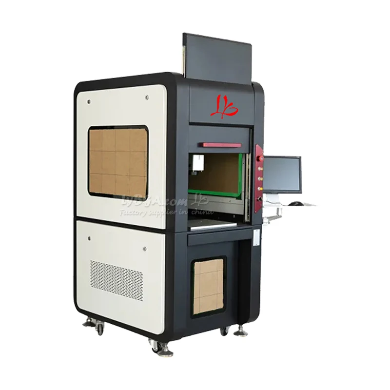 LY جديد مخصص المغلقة 20 واط-200 واط ثلاثية الأبعاد النقش العميق آلة التعليم بليزر الألياف اللون بمناسبة للمجوهرات Metle تبريد الهواء