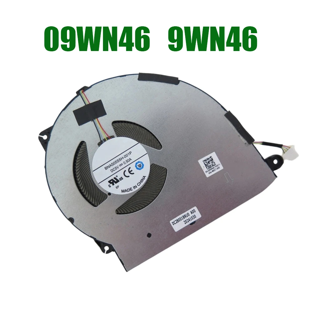 For DELL For Inspiron 14 Plus 7441 09WN46 9WN46 BNA505S5H-001P DC28001BRU0 EG50040S1-CY60-S9A DC28001BRS0 DC5V 0.50A CPU Fan